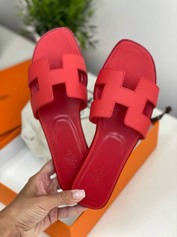 Hermes Paris Oran Flats With Carry Bag