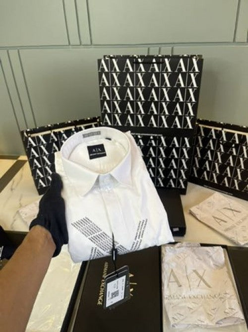 Armani exchange premium shirt with carry bag