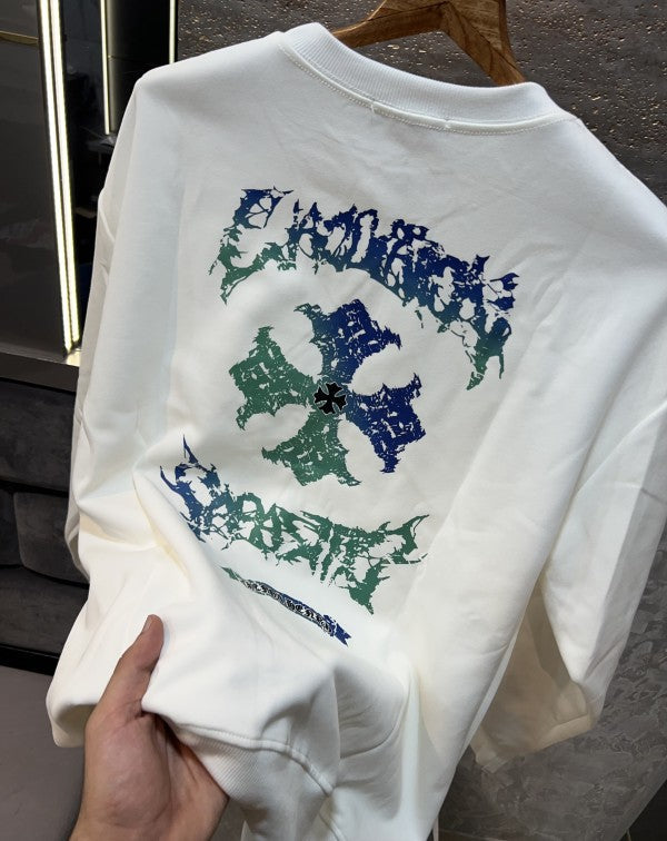 Cromat Logo Print Imported Oversized Pull Over