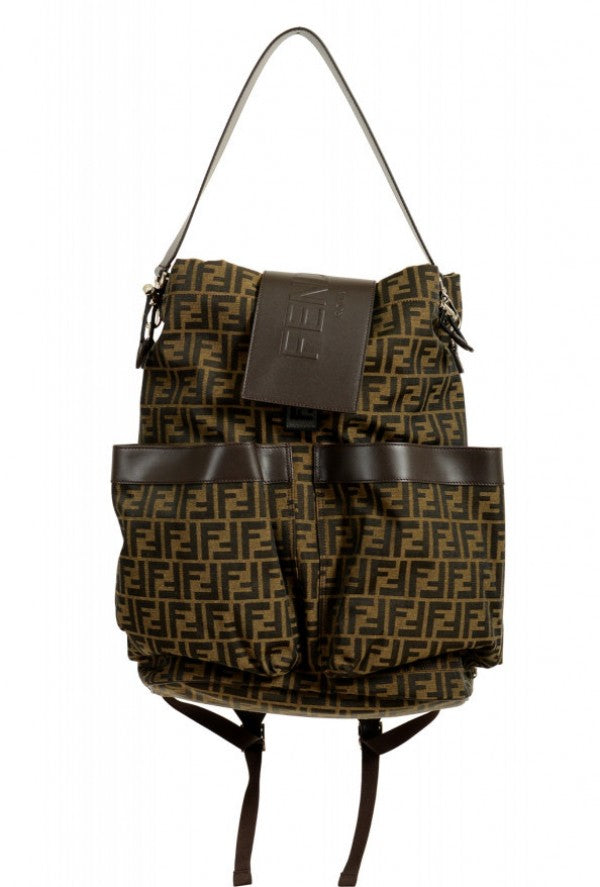 Fendi Brown Monogram Premium Unisex Backpack With Dust Bag And Bill
