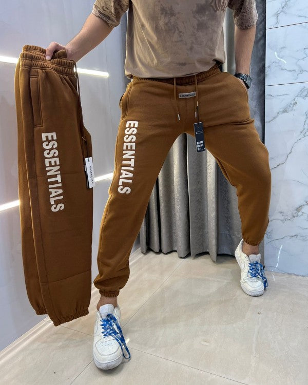 Essential Whitish Embroidery Logo Premium Imported Jogger Sweatpants