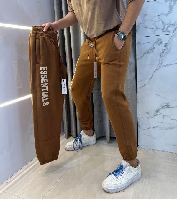Essential Whitish Embroidery Logo Premium Imported Jogger Sweatpants