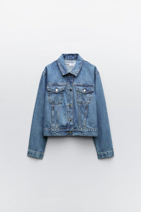 Zara Denim Premium Classic Denim Jacket