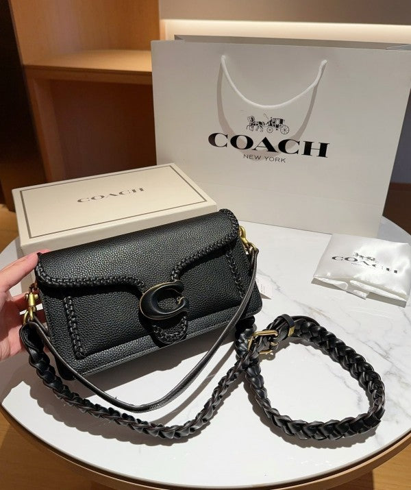Coach Tabby Braided Leather Quality Shoulder Bag