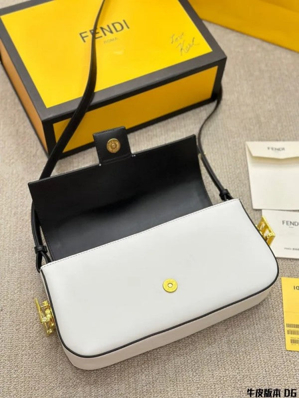 Fendi Baguette Twist Premium Shoulder Crossbody Bag With OG Box & Dust Bag
