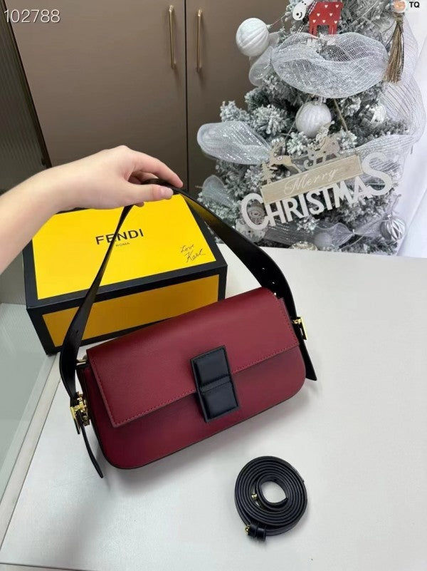 Fendi Baguette Twist Premium Shoulder Crossbody Bag With OG Box & Dust Bag