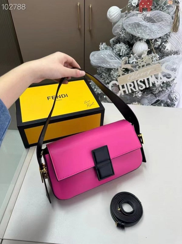 Fendi Baguette Twist Premium Shoulder Crossbody Bag With OG Box & Dust Bag
