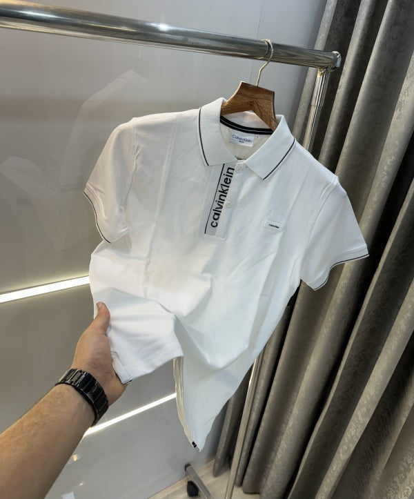Calvin Klein Patch Logo Premium Polo T-Shirt