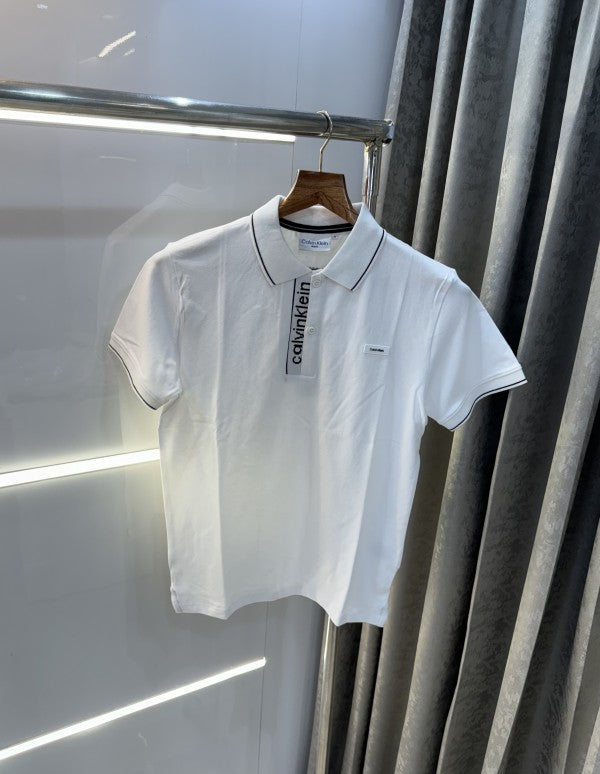 Calvin Klein Patch Logo Premium Polo T-Shirt