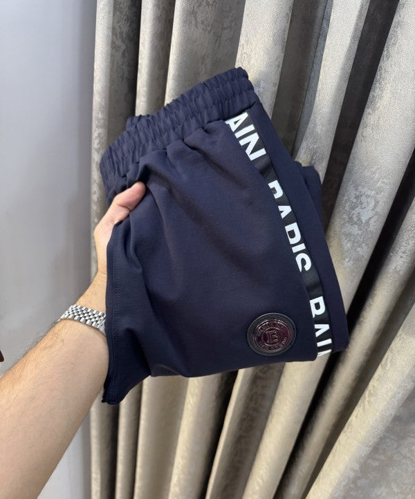 Balmai n Paris White Steel Logo Imported Jogger With Carry Bag