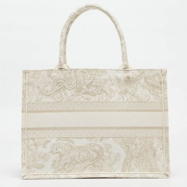 Tiger Dior Book Tote Oblique Embroidery With OG Box Dust Bag & Scarf