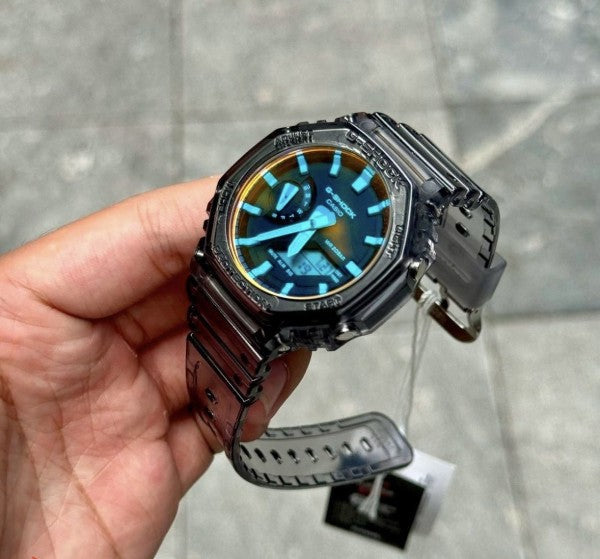 G shock Casio Grey Transparent Designer Japan Machine Watch