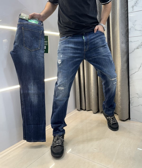 Dsquared2 Greenish Ripped Denim