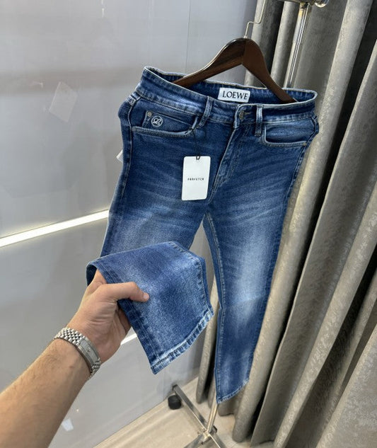 Loewe Blue Embroidery Logo Imported Denim