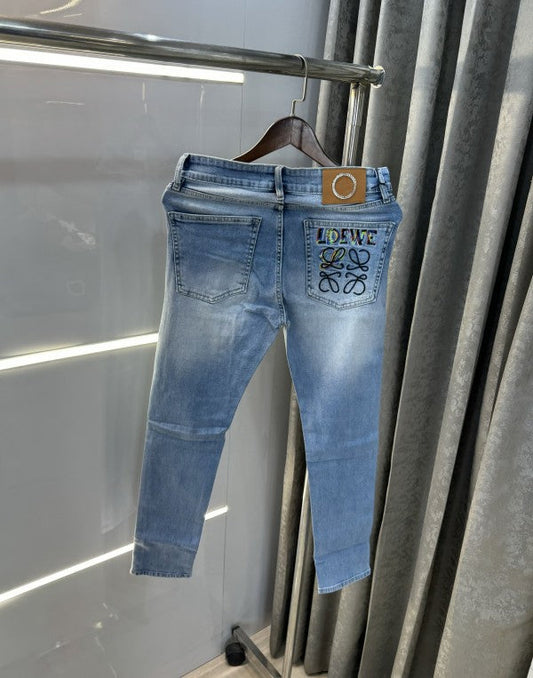 Loewe Sky Blue Embroidery Logo Imported Denim