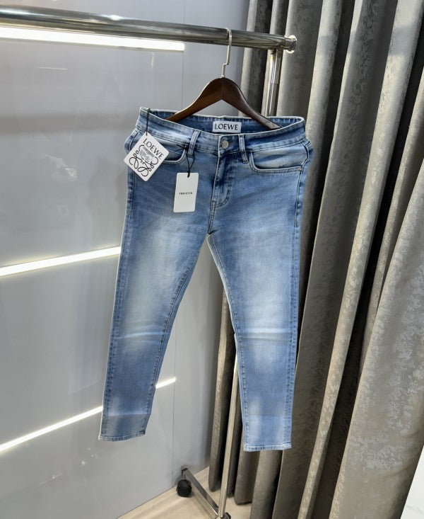 Loewe Sky Blue Embroidery Logo Imported Denim