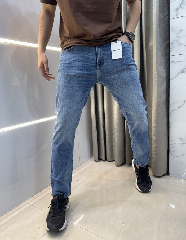 Burberry Sky Blue Pocket Embroidery Denim