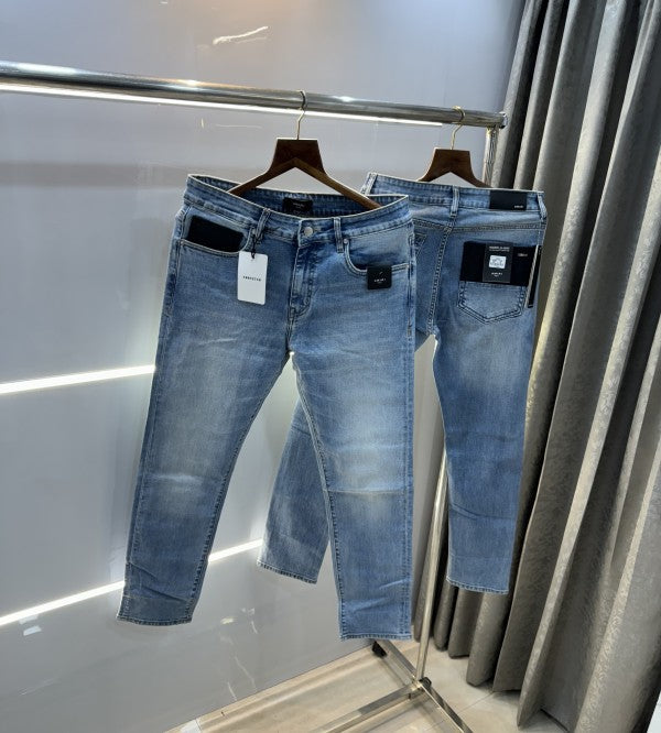Amiri Sky Blue 3-Pocket Logo Denim