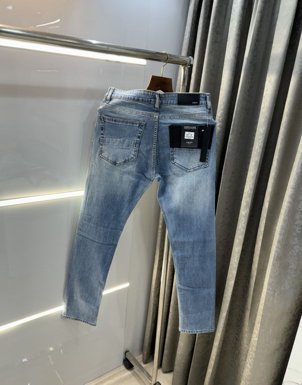 Amiri Sky Blue 3-Pocket Logo Denim