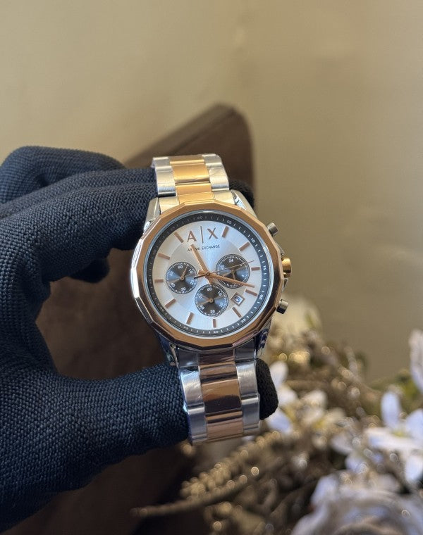 Armani Exchange White Dial Premium Chronograph Watch