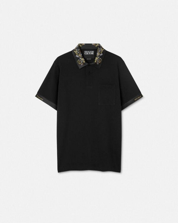 Versace Couture White Collar Logo Imported Polo T-Shirt