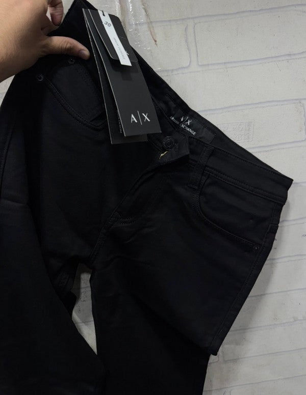 Armani Jet Black Imported Premium Hyperflex Denim