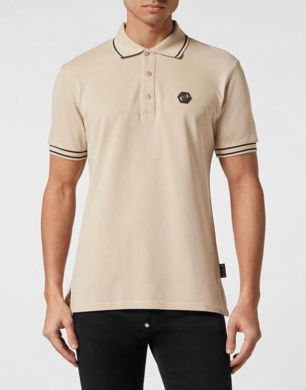 Philip Plein Metal Logo Imported Polo T-Shirt