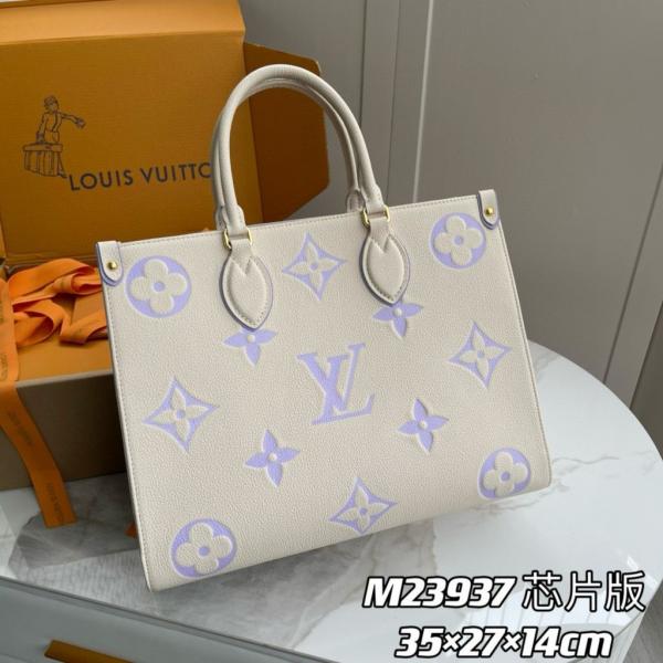 Louis Vuitton LV On The Go Monogram Premium Leather Tote Bag