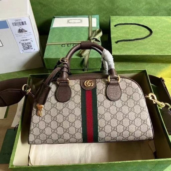 GUCCI Medium Ophidia GG Top-Handle Bowling Bag