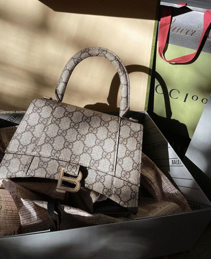 BALENCIAGA & GUCCI COLLABORATION HOURGLASS BAGS