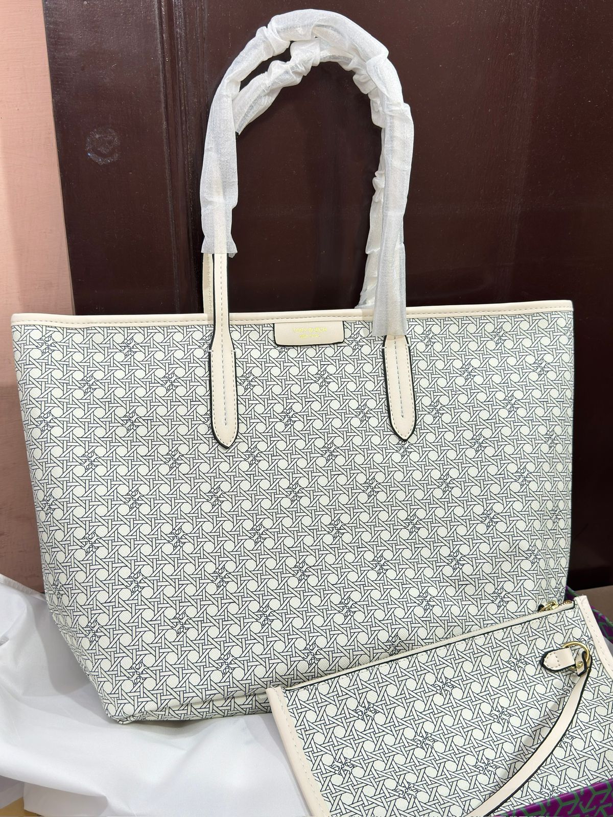 TORY BURCH SIGNATURE EVER-READY JACQUARD TOTE