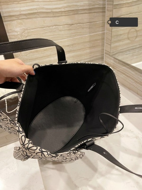 Loewe Elephant Anagram Premium Edition Basket Tote Bag With Dust Bag