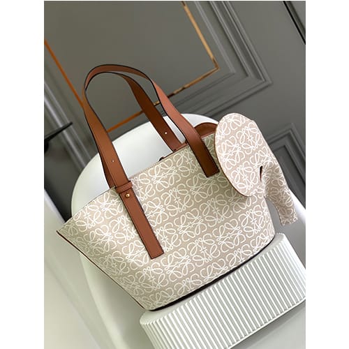 Loewe Elephant Anagram Premium Edition Basket Tote Bag With Dust Bag