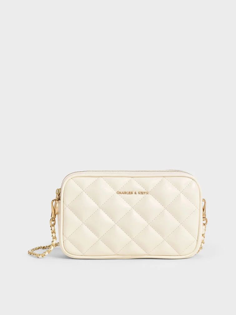 CHARLES & KEITH APFRA QUILTED CROSSBODY SLING BAG