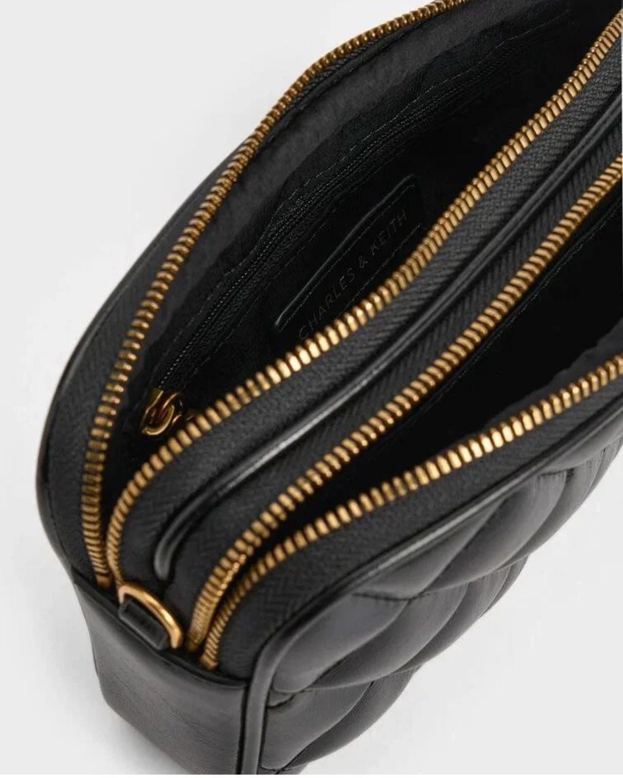 CHARLES & KEITH APFRA QUILTED CROSSBODY SLING BAG