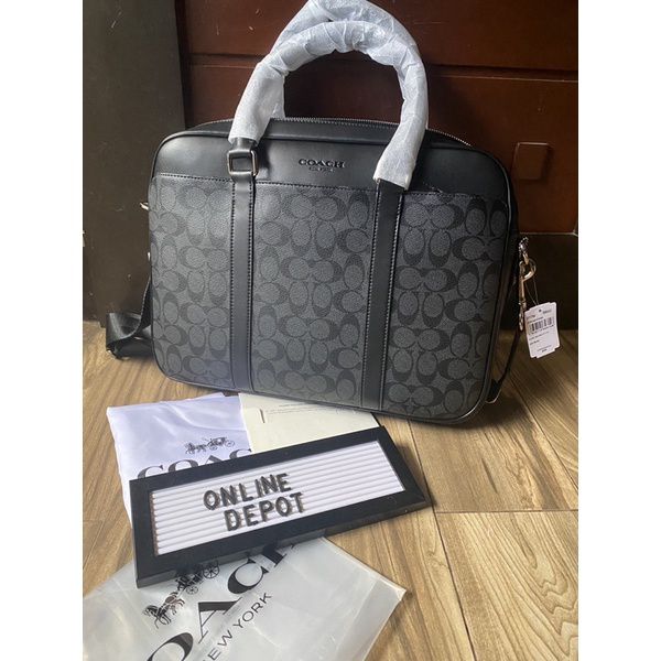 COACH PERRY SIGNATURE BRIEFCASE LAPTOP BAGS