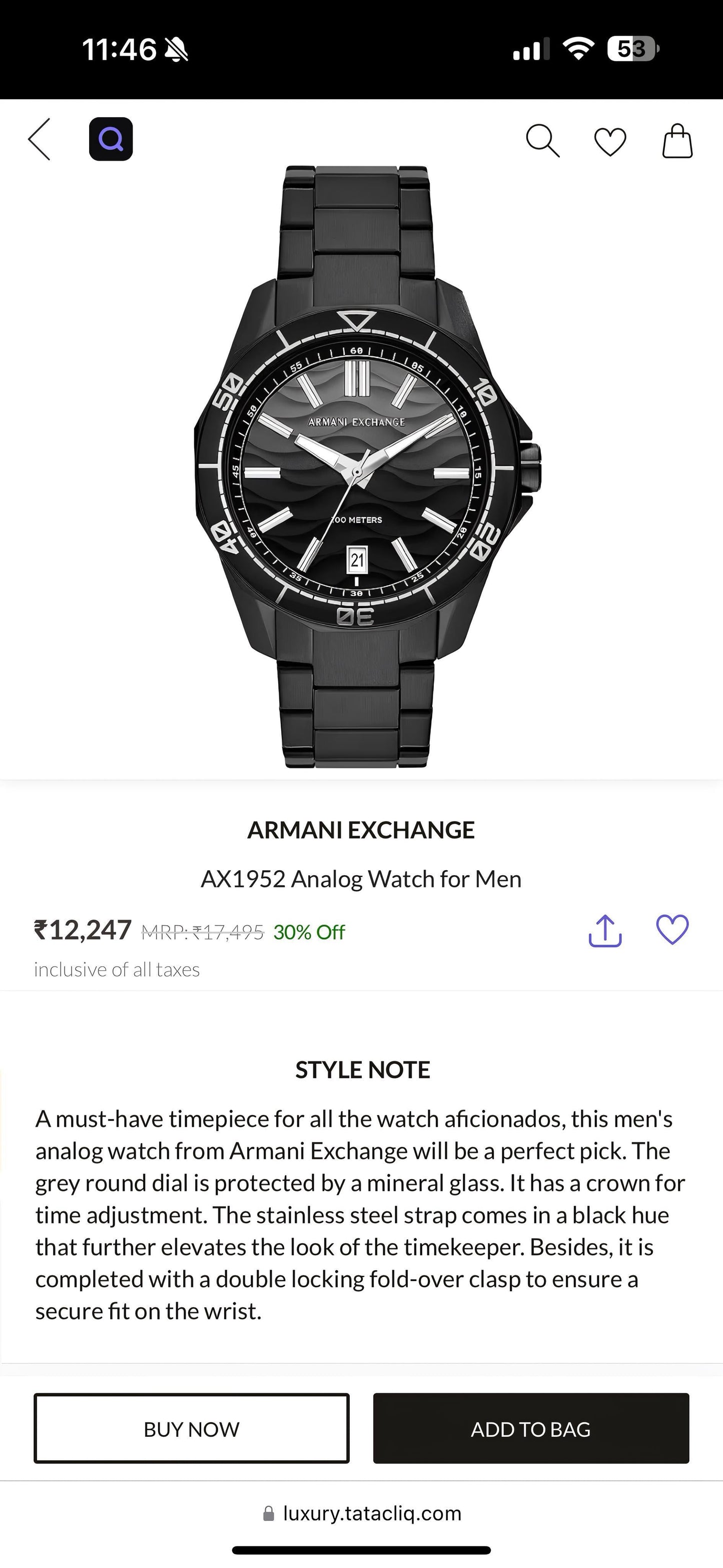 Armani Exchange Original Model Series