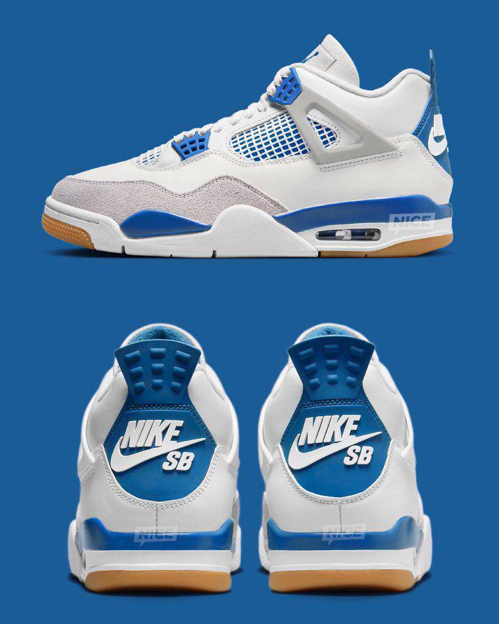 Air Jordans Retro 4 MILITARY BLUE