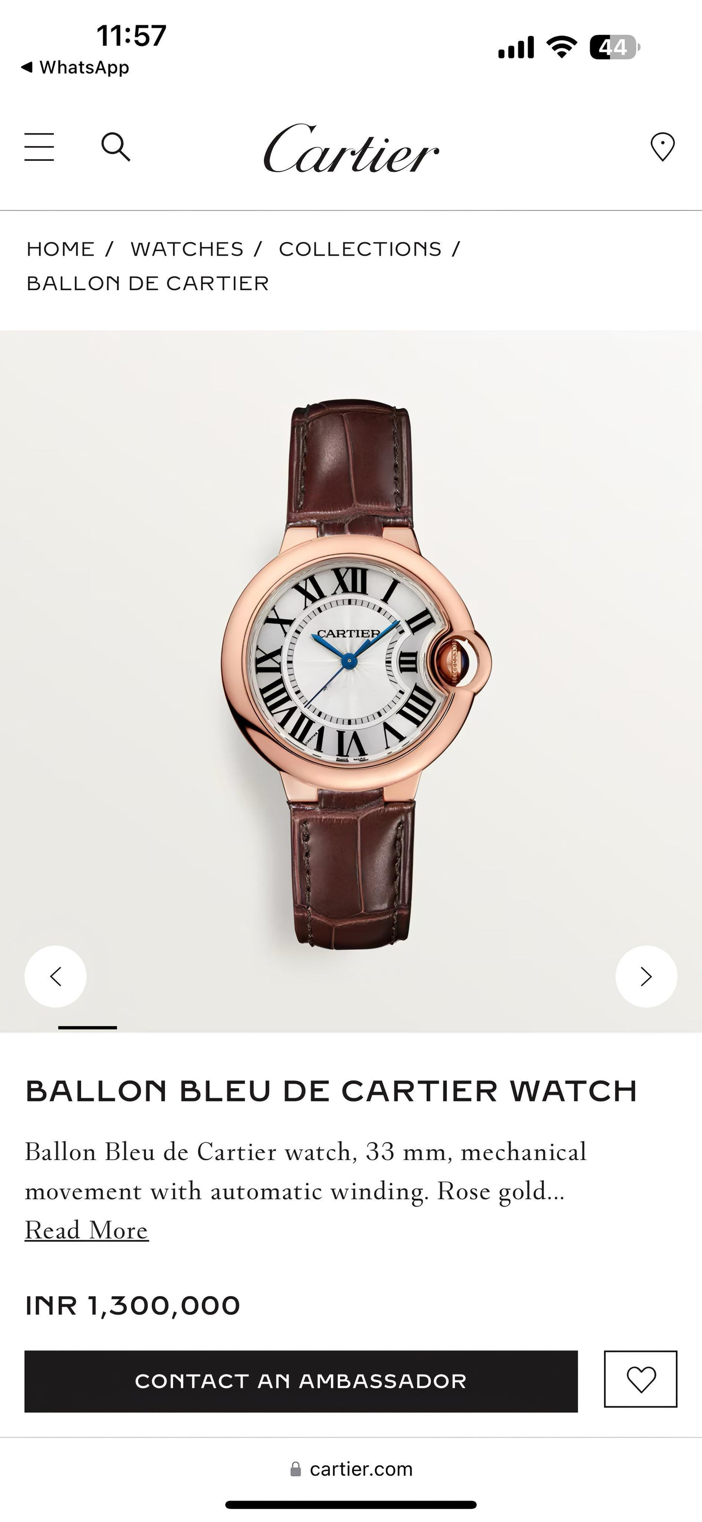 Cartier Ballon Women's Ultra-Premium Original Model