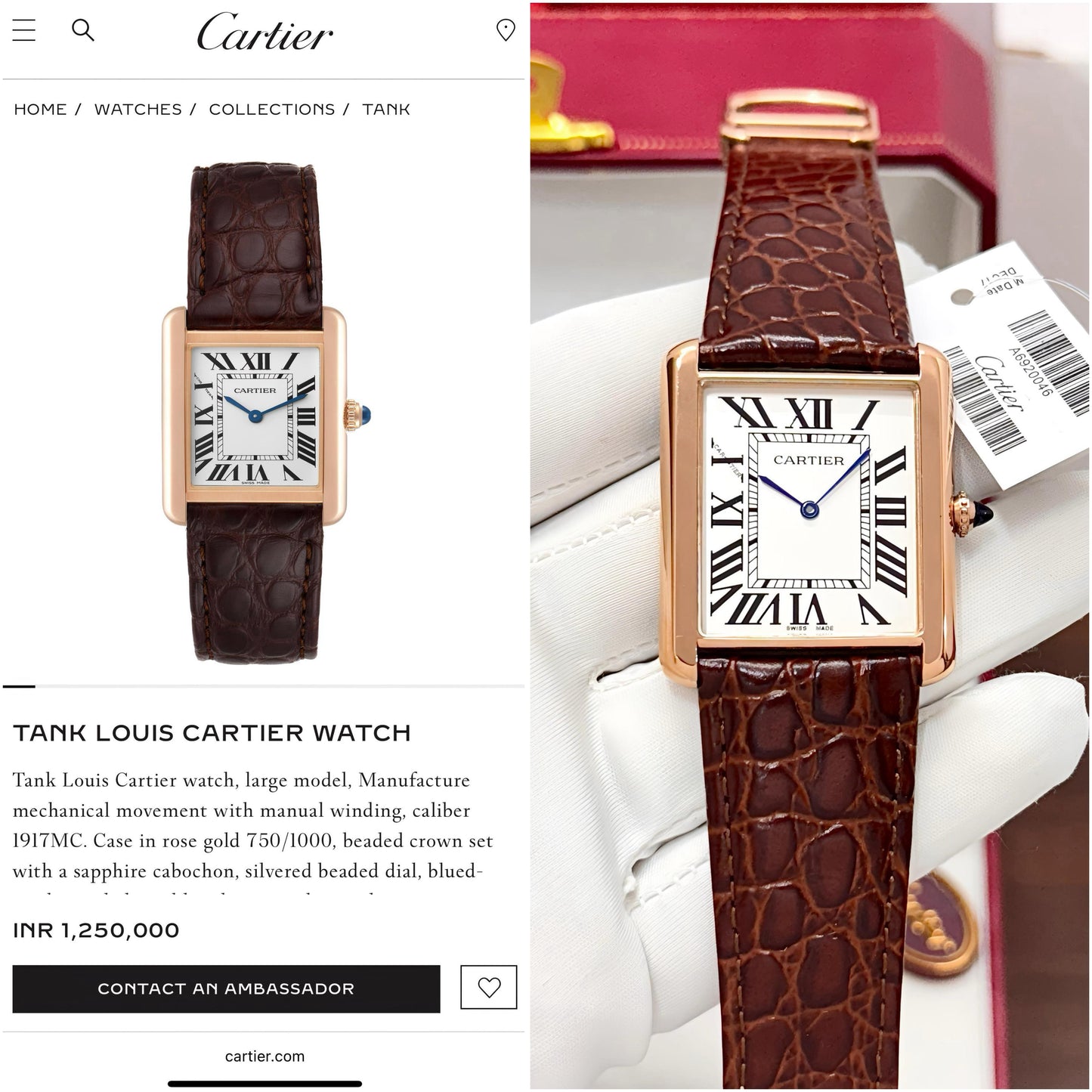 Ultra-Premium Original Model Series 'The Cartier Tank