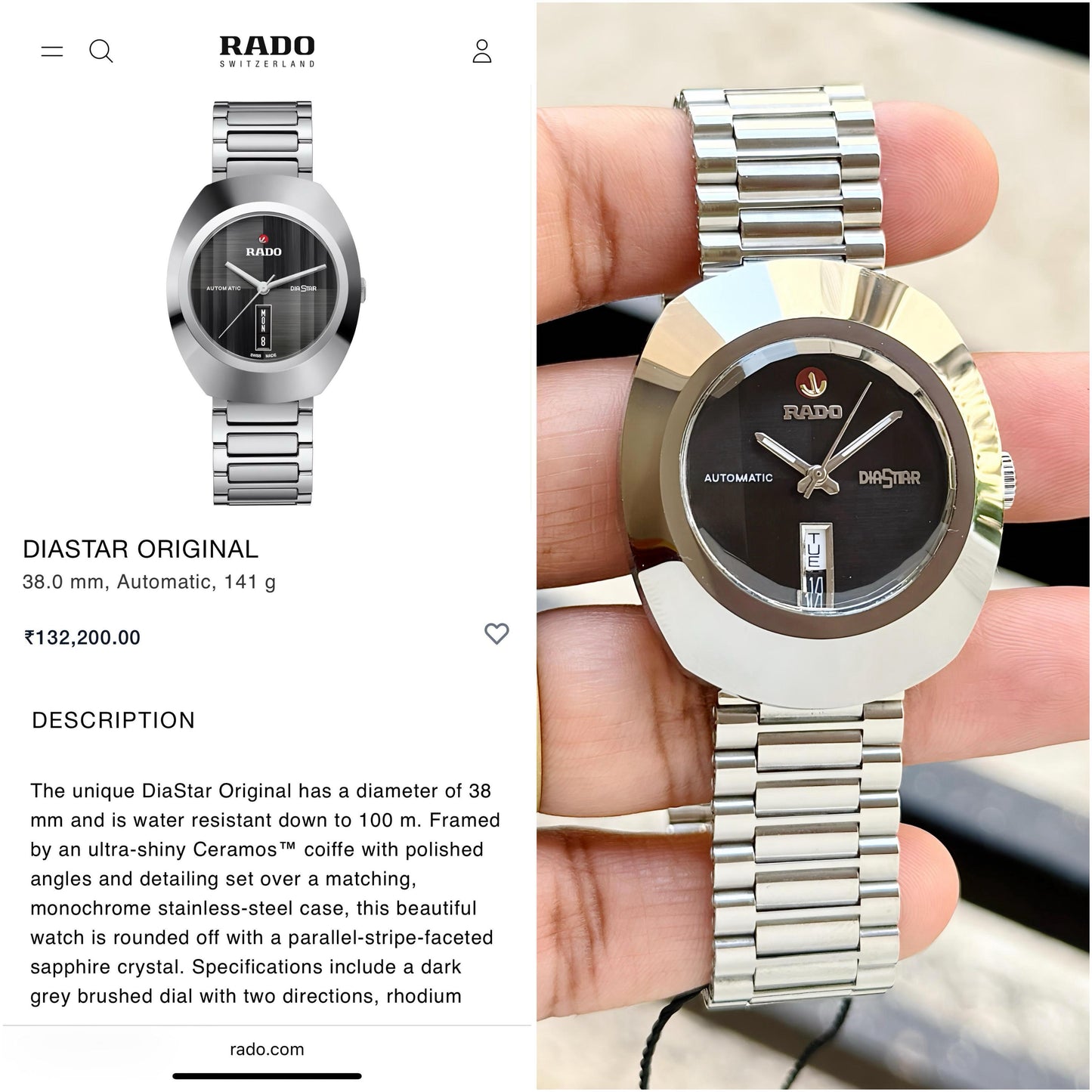 Rado, The Original Automatic Original Model Series