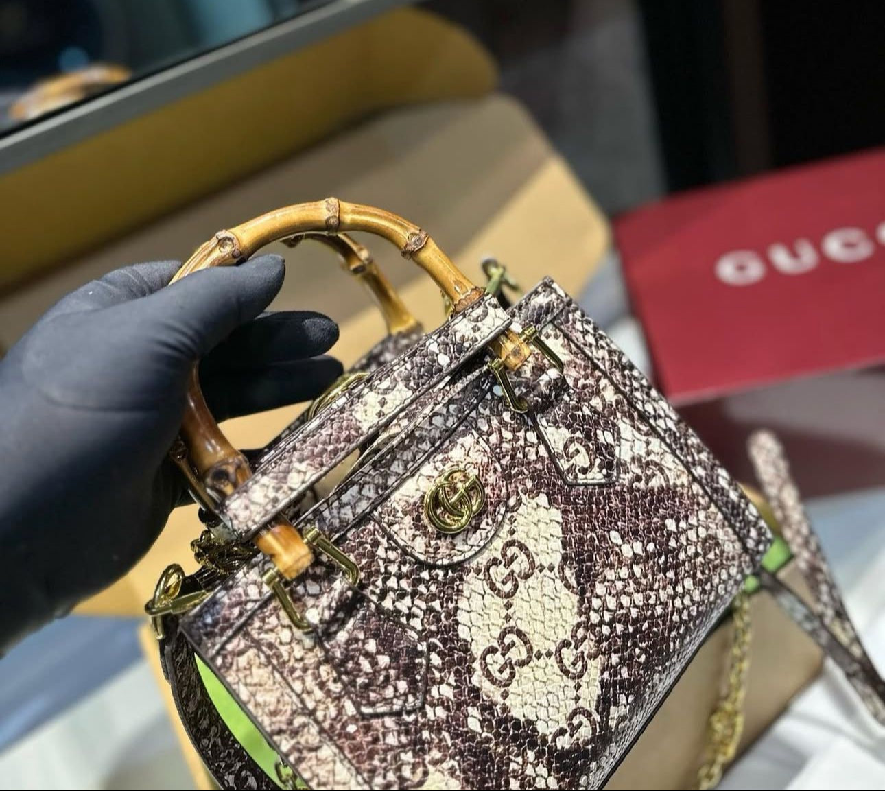 GUCCI PYTHON DIANA SMALL