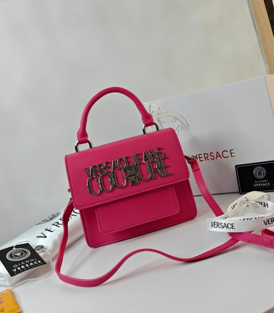 VERSACE JEANS COUTURE LOGO LOCK BAGS