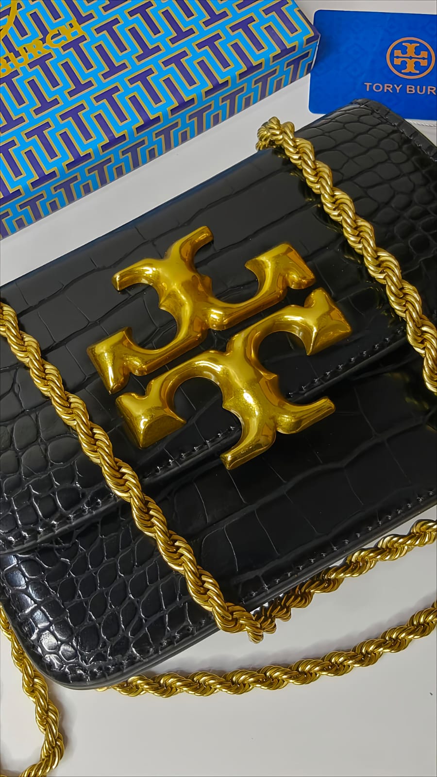 TORY BURCH ELEANOR IN CROC LEATHER