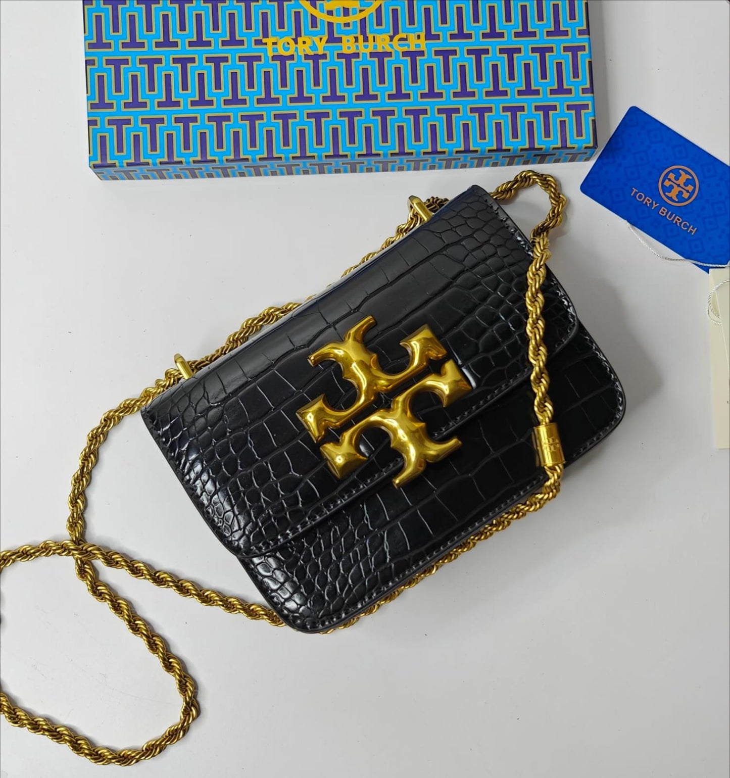 TORY BURCH ELEANOR IN CROC LEATHER