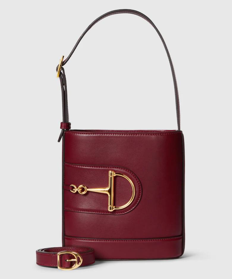 GUCCI 73 BUCKET BAG IN SIGNATURE AND PLAIN