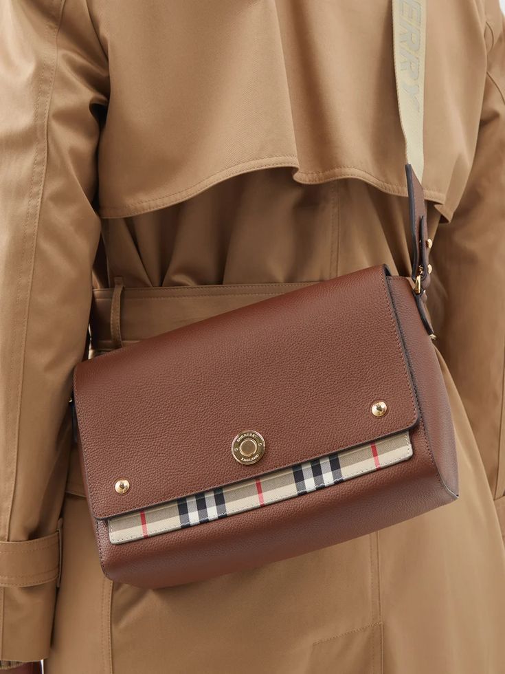 BURBERRY VINTAGE NOTE CROSSBODY BAG WITH BROAD STRAP