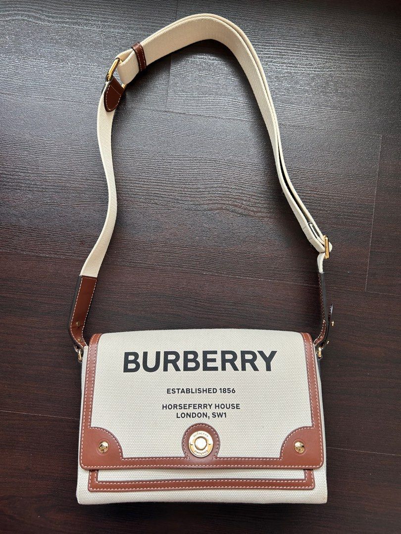 BURBERRY VINTAGE NOTE CROSSBODY BAG WITH BROAD STRAP