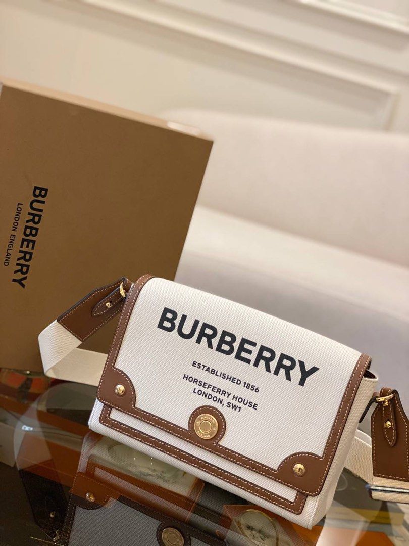 BURBERRY VINTAGE NOTE CROSSBODY BAG WITH BROAD STRAP