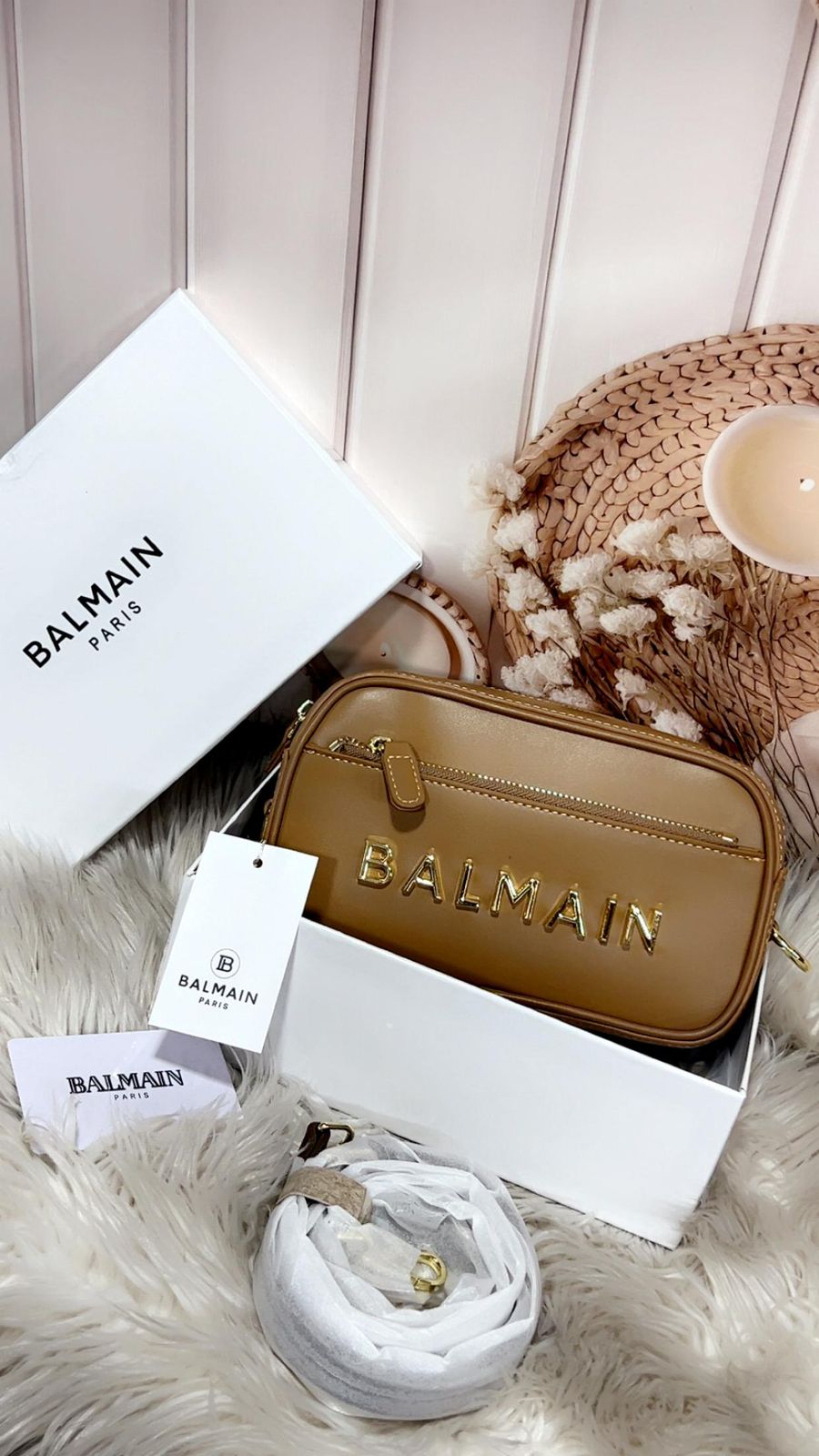 Balmain Metal Embellished Camera crossbody Bag